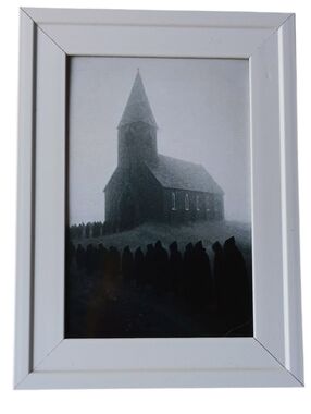 Go To Chruch road sign frame photo print horror punk rock occult satanic metal